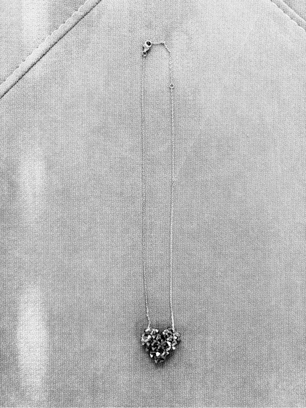 Swarovski Silver Heart Crystal Pendant Necklace